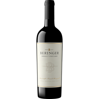 Beringer Single Vineyard wine bottle on a white background