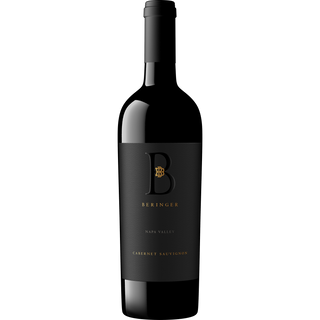 Beringer Cabernet Sauvignon wine bottle on a white background