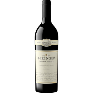 Beringer Private Reserve Cabernet Sauvignon wine bottle on a white background