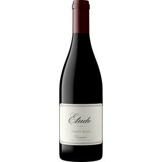 Wine bottle labeled 'Etude Pinot Noir' on a white background