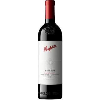 Penfolds Bin 704 wine bottle on a white background